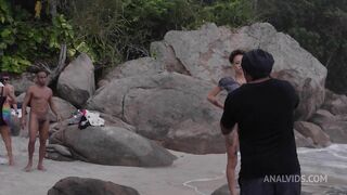 Skinny petite Brazilian Larinha Small fucked at the beach