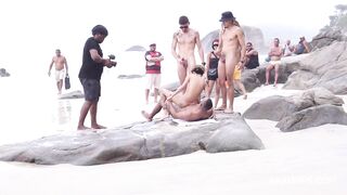 Skinny petite Brazilian Larinha Small fucked at the beach