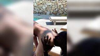 HUGE BBC vs Skinny teen in front of her friend