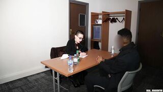 Naughty French fucked on fake job interview