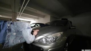 Euro slut fucked in the parking lot