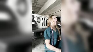 Nurse Fucked by Black in Parking Garage