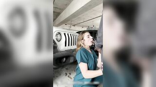 Nurse Fucked by Black in Parking Garage